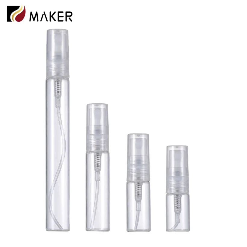 2ml 3ml 5ml 10ml Transparent Travel Portable Pocket Decant Parfum Atomizer Empty Mini Glass Pump Perfume Mouthwash Spray Bottle