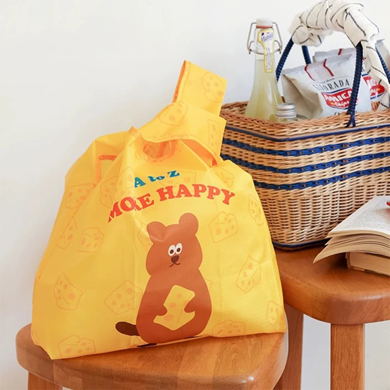Eco-Friendly Recycled bag Ripstop Nylon & PET Waterproof Foldable Shopping polyester bag  Folding PET Grocery Bags