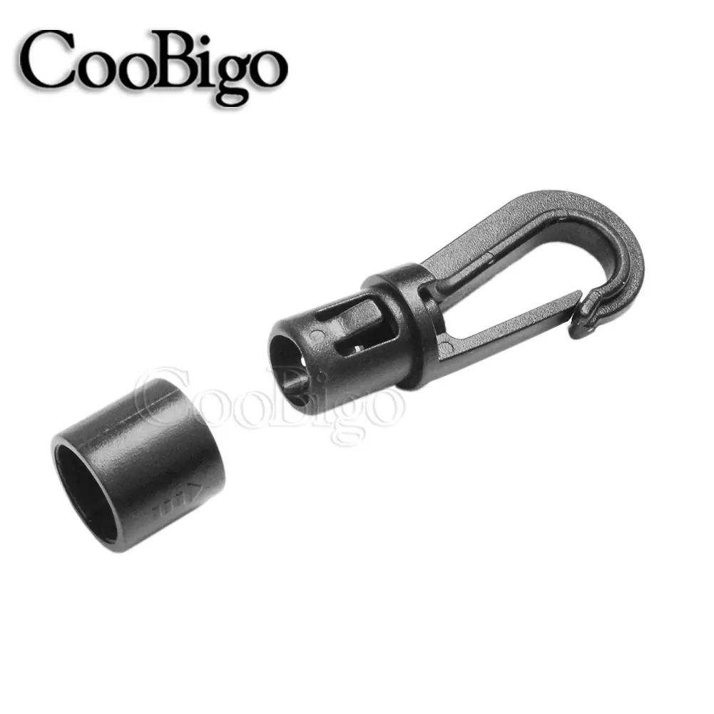 Plastic Snap Hooks for Bungee Cord Rope Tie Awning Truck Cover Bike Kayak Boat Outdoor Camping Paracord Lanyards #FLC137-A/B