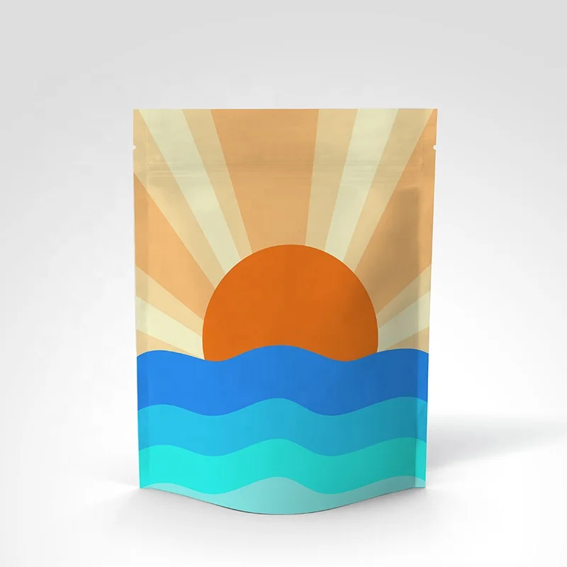 Digital Printing Custom Matte Chia Seeds Packaging Stand Up Pouch Plastic Zipper Food Stand Up Bags