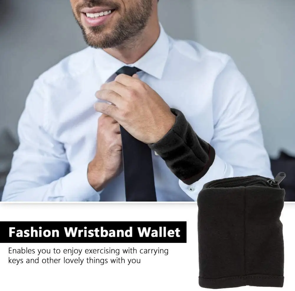 Multifunctional Wrist Band Wallet For Running Polyester Wrist Sweat Bands Wrist Wallet Running