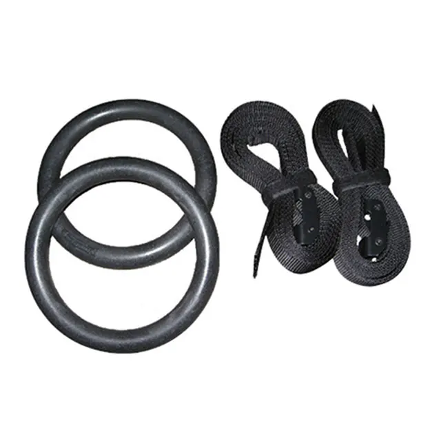 High Quality Plastic Gym Rings With Adjustable Nylon Strap for Fitness Sports and Entertainment