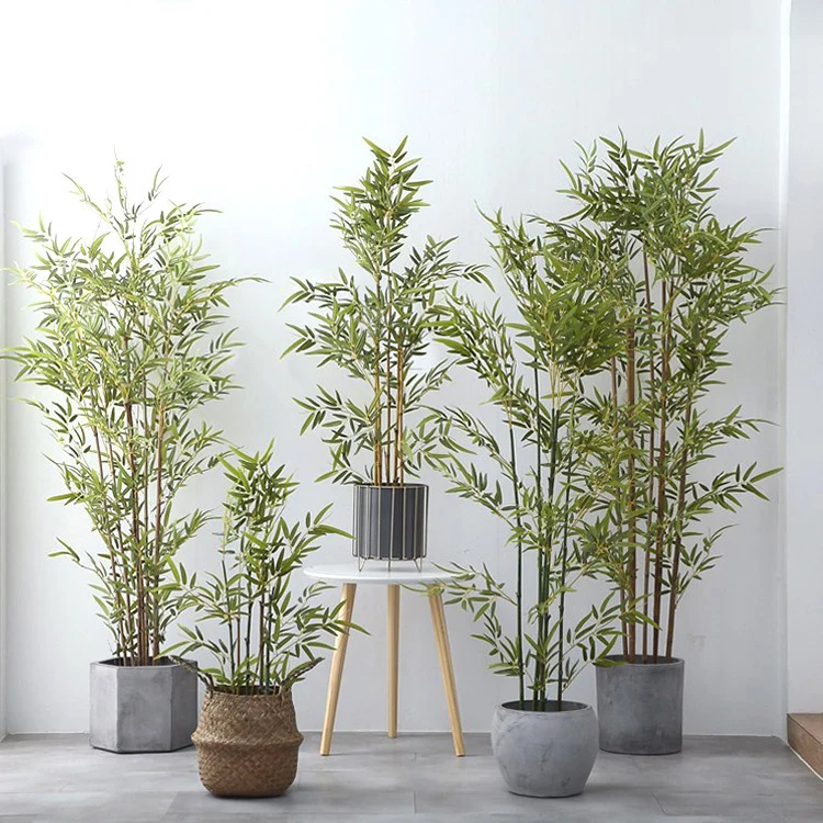 New design 150 180 210 cm tall Wholesale Bamboo tree  big tree artificial Bamboo tree for hotel restaurant home decoration