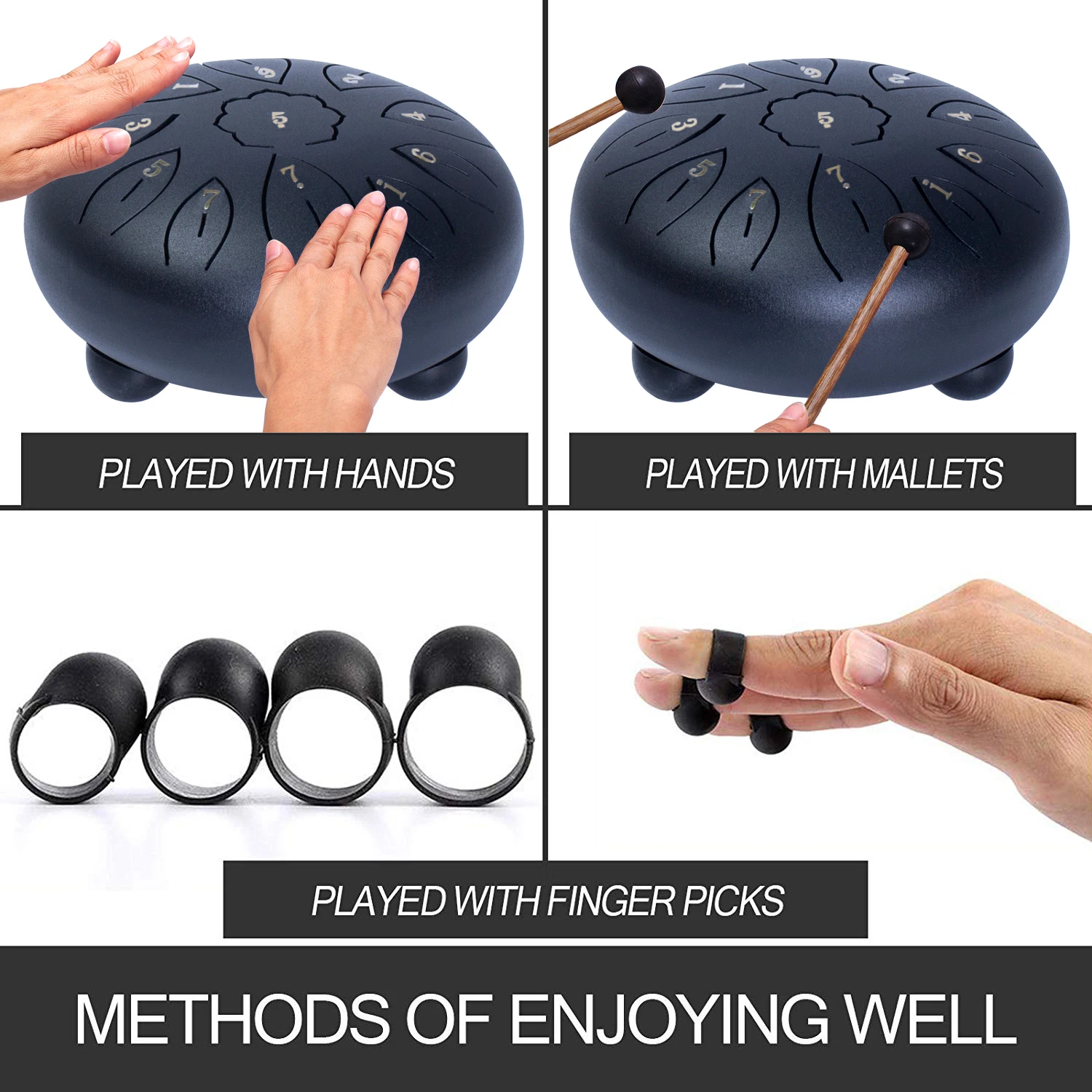 Hot sell Adult Children Beginners Worry-free Drum Steel Tongue Drum Ethereal Drum Hangdrum