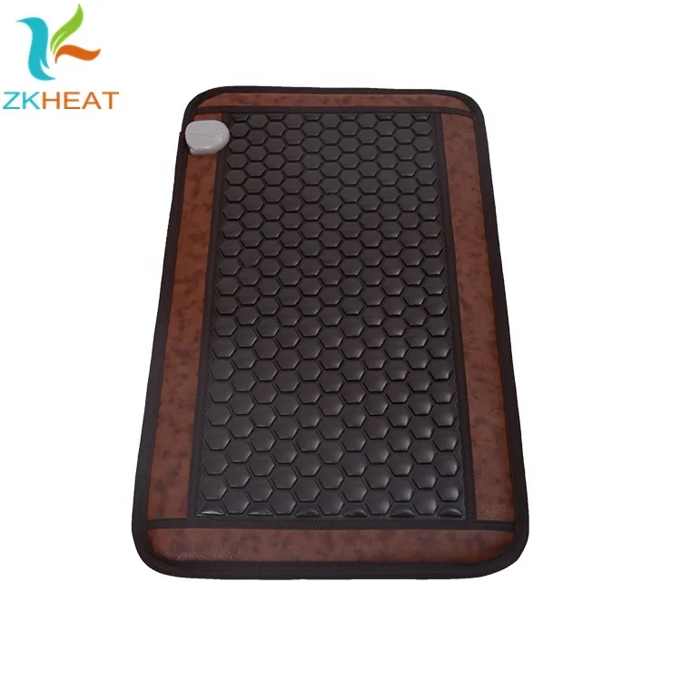 
High quality ceramic negative ion thermal massage heated tourmaline mat therapy mattress 