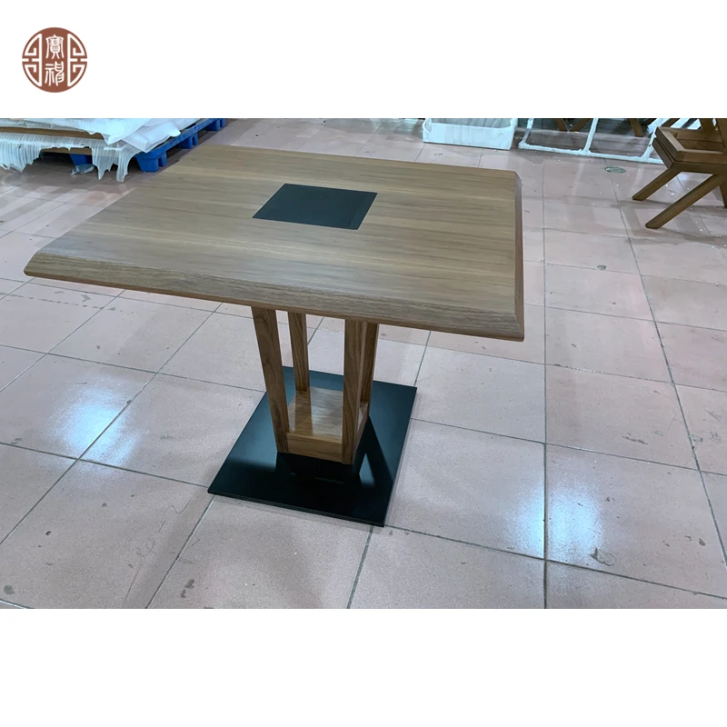 Walnut Wood Dining Table For Hotel Restaurant Wooden Table Manufacturer
