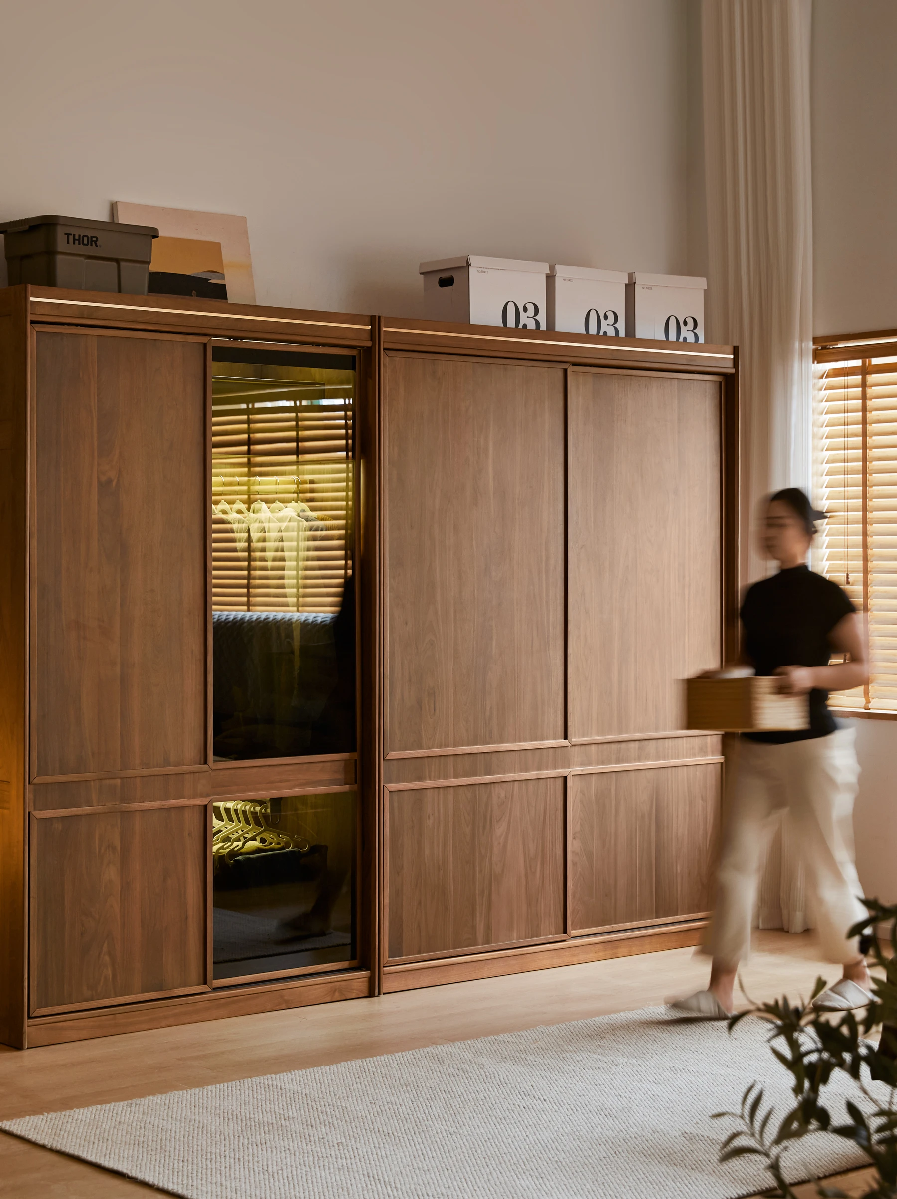 XUXIE large storage solid wood furniture set wooden closet for clothes luxurious wardrobes for bedroom