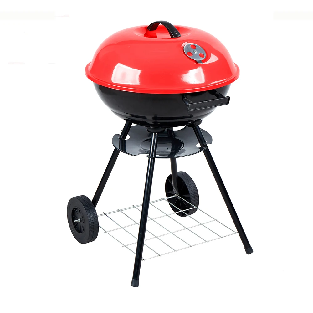 Rectangle Carbon Steel Household Movable 14 Inch Apple Shape BBQ Grill Trolley Barbecue Grill Outdoor Kitchen Bbq Grill