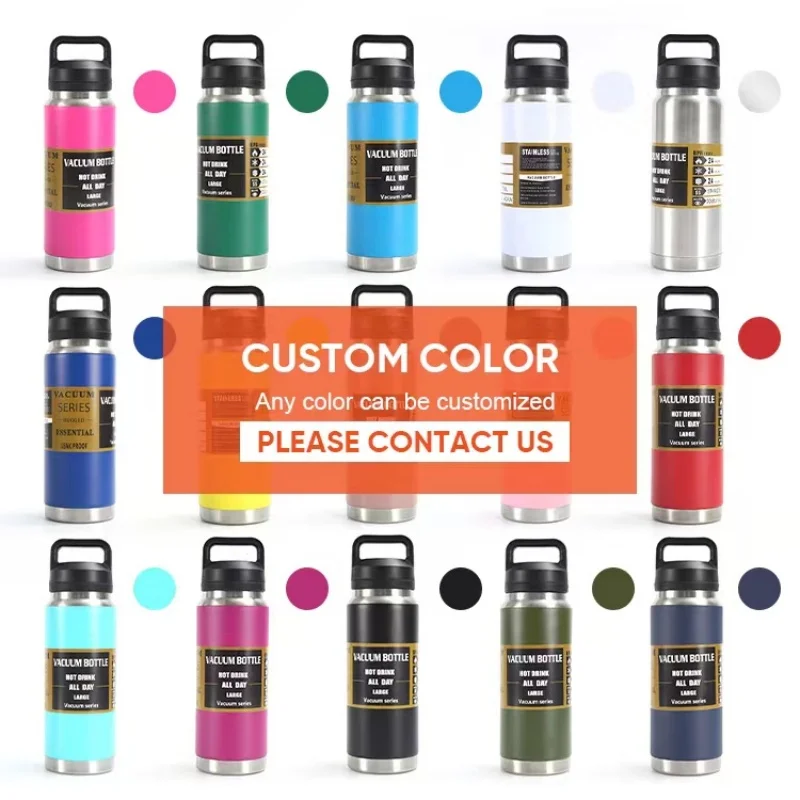 Outdoor Gym Sports Drink Bottle 26oz Stainless Steel Vacuum Insulated Water Bottle Yetitumbler Water Bottle with Chug Lid