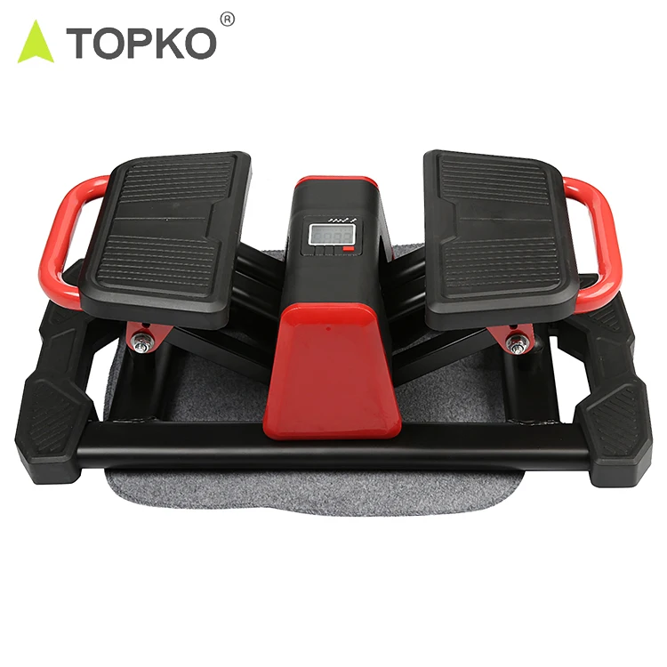 TOPKO home use climbing machine portable multi functional gym fitness mini stepper with monitor