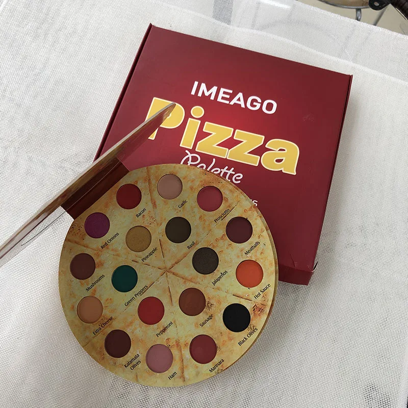 18 Colors Eye Shadow Palette Private Label Sombras De Ojos High Pigment Paletas De Maquillaje Beauty Creations Pizza 18-color