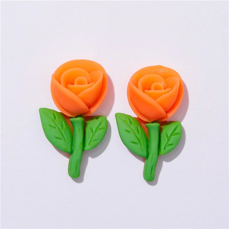 New Rose Resin Charms Beautiful flowers Resin Flower For Decoration