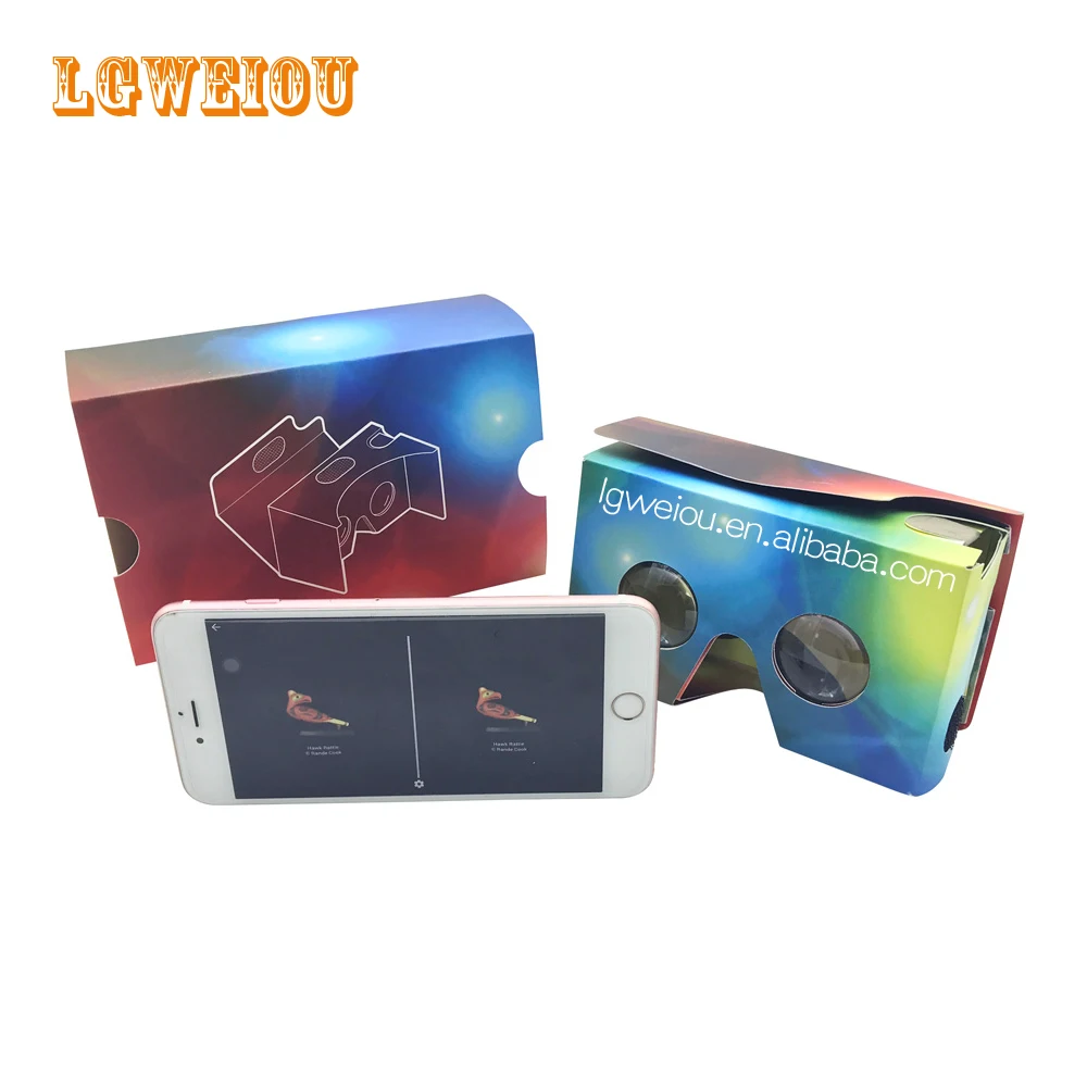 
3D VR Glasses with OEM logo Virtual Reality Box for Movie Video Glass vr paper box 