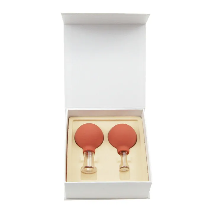 Amazon Rubber Suction Bulb Glass Cupping Set 2pcs Anti cellulite vacuum Massage body facial massage  rejuva cup