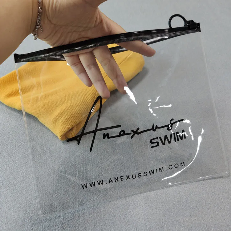 PE Pvc Plastic Bag Packaging customized printed tshirt clothes packaging slider zip lock