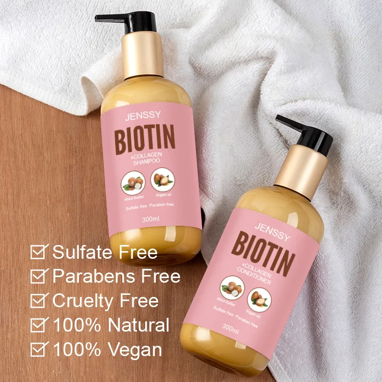 Private label sulfate free hair regrowth for women anti hair loss keratin argan oil biotin mask conditioner hair growth shampoo