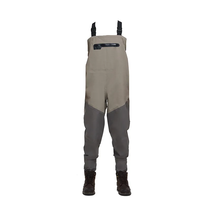 Nylon and PVC with Wading Belt  Bootfoot Waterproof Fishing Chest Waders for Men with Boots Mens Womens Hunting