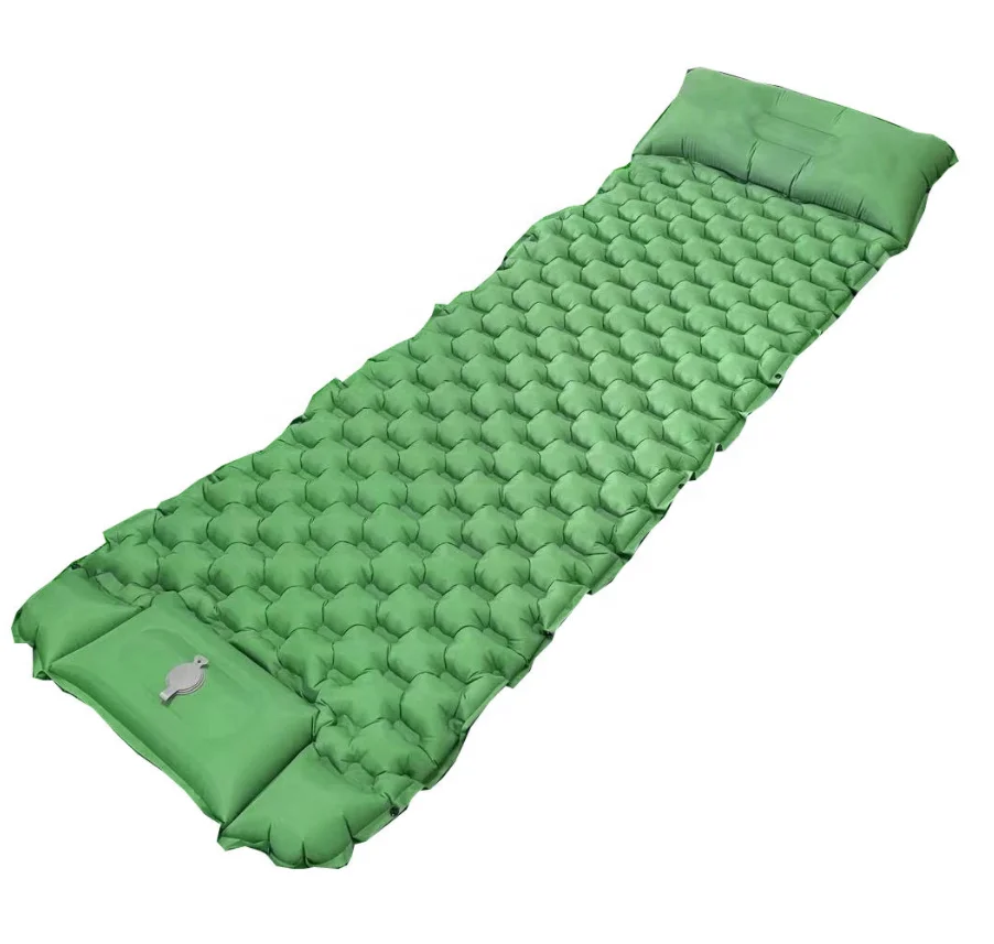 30s Quick Inflate Compact Inflatable Camping Air Mattress Pad, Foot Press Pump Backpacking Hiking Inflatable Sleeping Pad