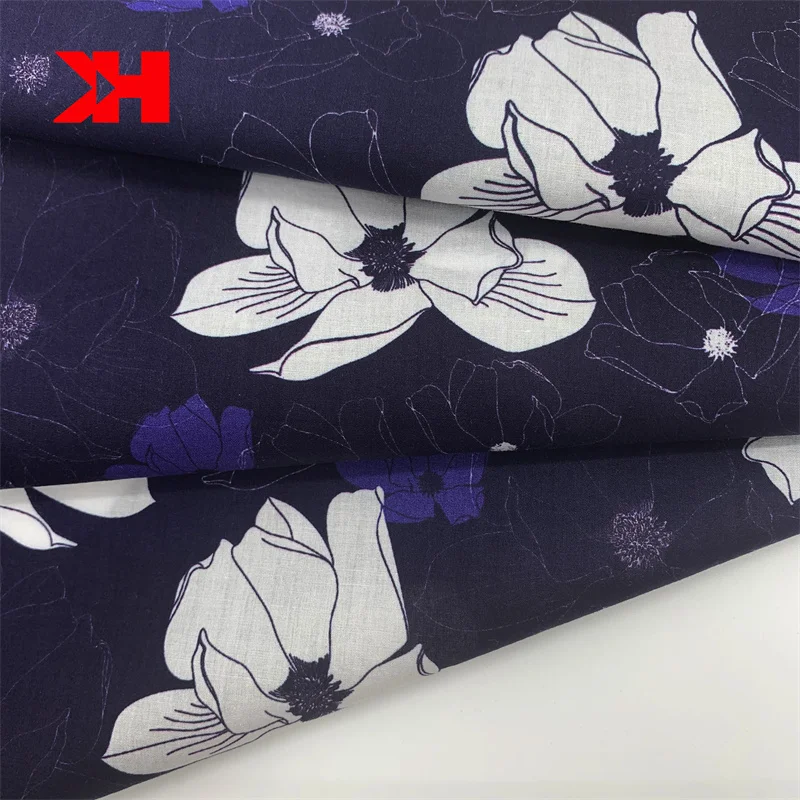 
Kahn low MOQ organic textile liberty custom print cotton woven fabric flowers raw material  (1600243996300)