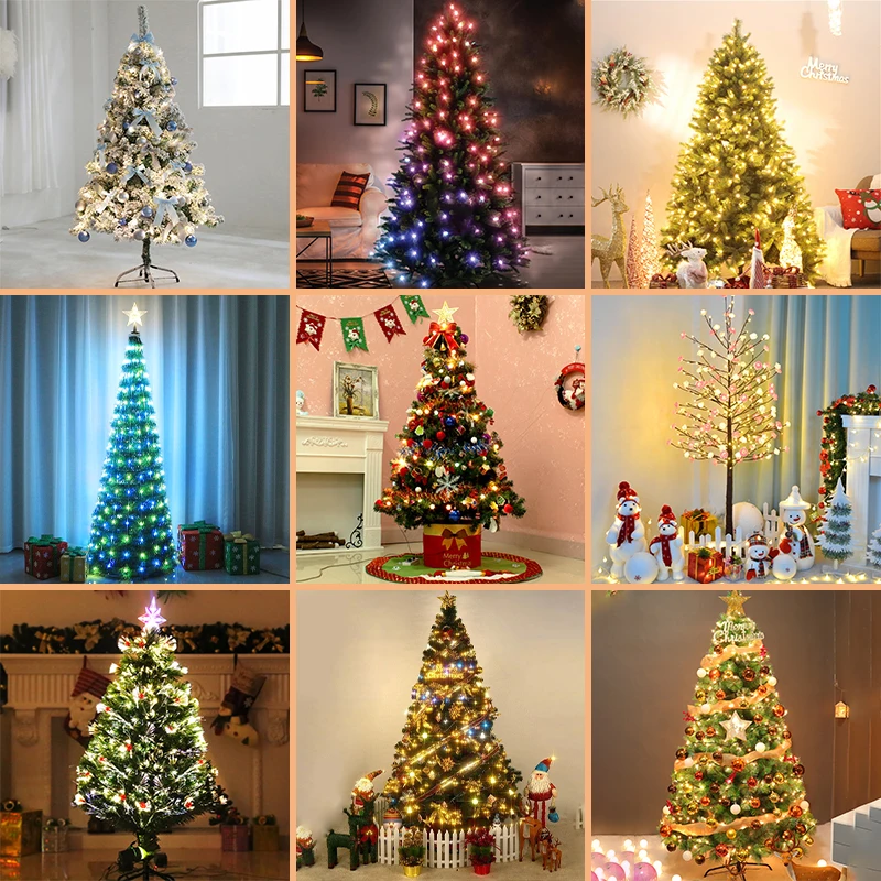 Dropshopify Christmas Tree Arbol De Navidad Freely Paste Kids Tollder DIY Felt with Glitter Ornaments New Year