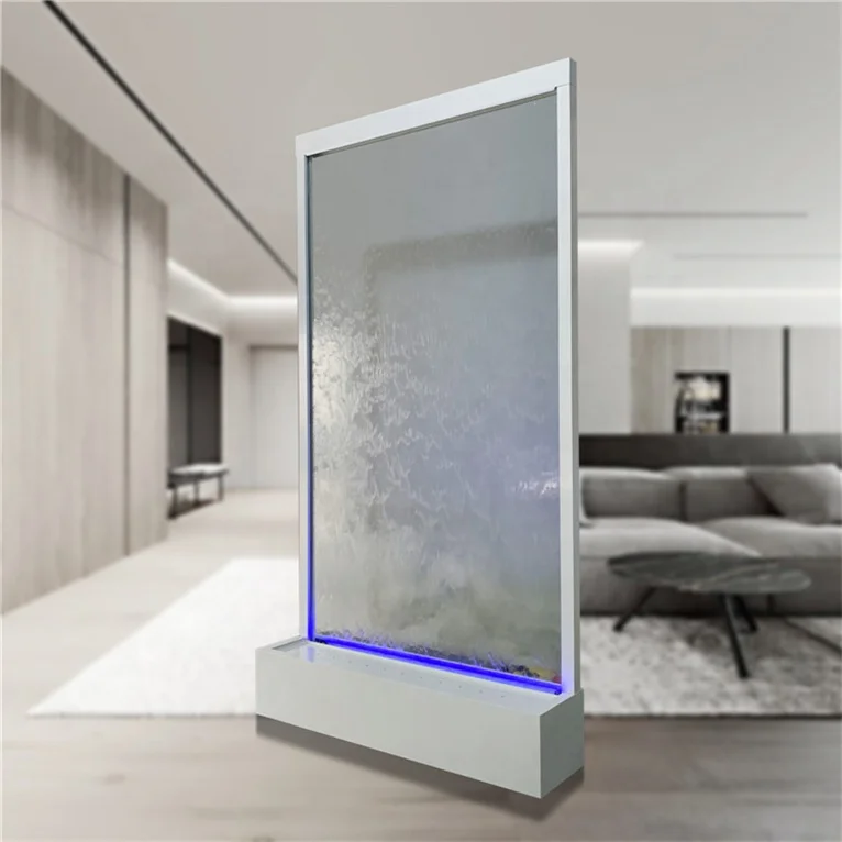 Wall waterfall interior prices waterfalls home waterfall made of glass