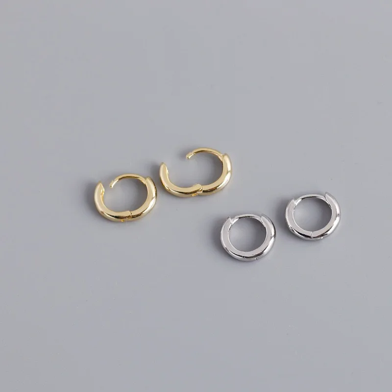  2020 новые INS 925 стерлингового серебра круглой формы простые серебряные серьги-кольца для женщин