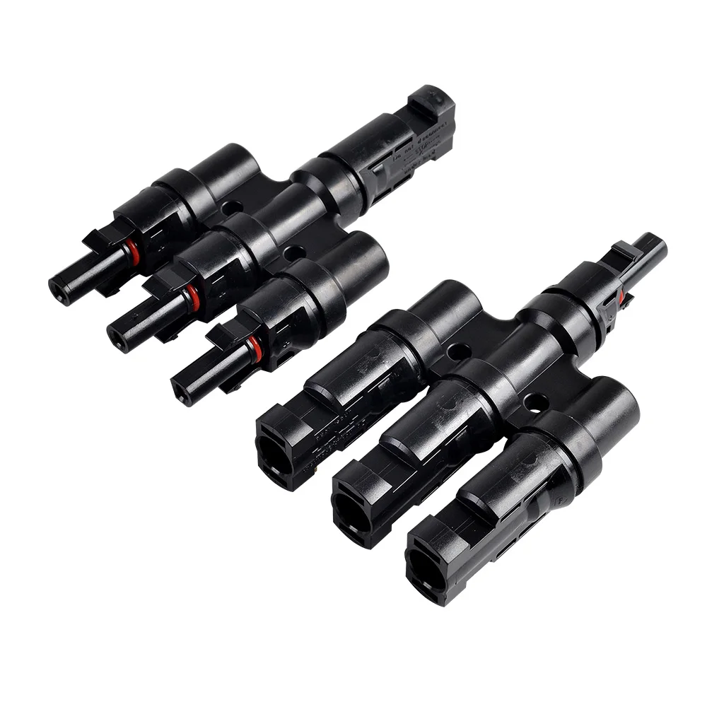 IP 67 Прочный Водонепроницаемый самоблокирующийся Солнечный тип T ответвления PV панели разъем 3 в 1 солнечный разъем