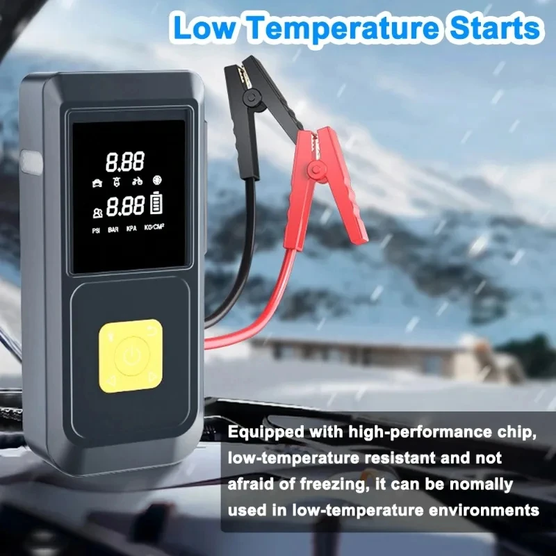 2024 new products Portable Multifunction Car Jump Starter Power Emergency Starter 12V Auto Buster with digital tire inflator