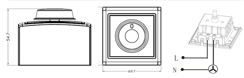 High efficiency AC DC EC electric fan motor generator speed regulator