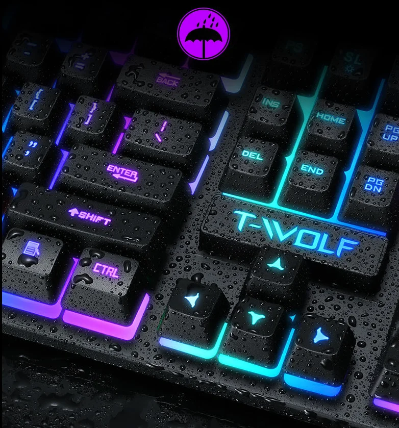 New Arrival Mechanical Keyboard TF200 Professional Wired 104 Keys Usb Gaming Keyboard With Rainbow LED Backlight
