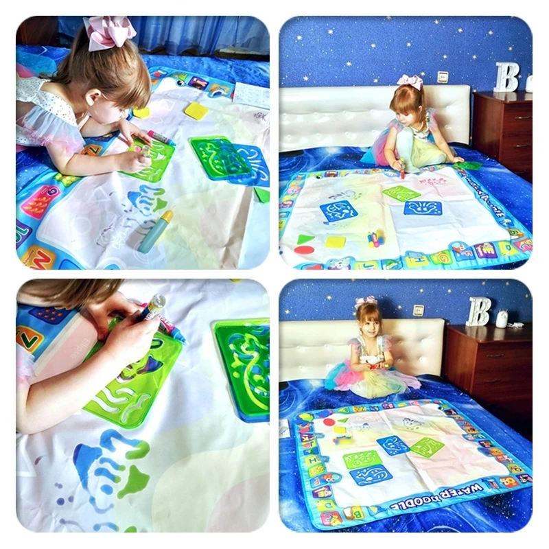 Large Size 100 X 100 cm Magic Water Drawing Mat Magic Doodle Mat Montessori Painting Board Educational Toys for Kids