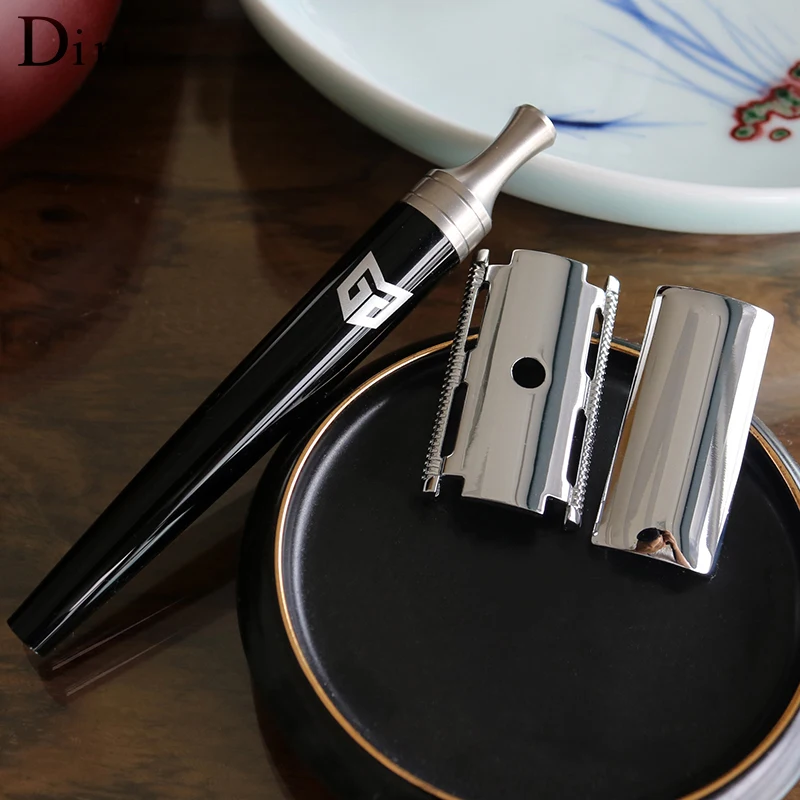 Twin Edge Acrylic Shaver with Private Logo Safety Shaving Brush Razor for Man