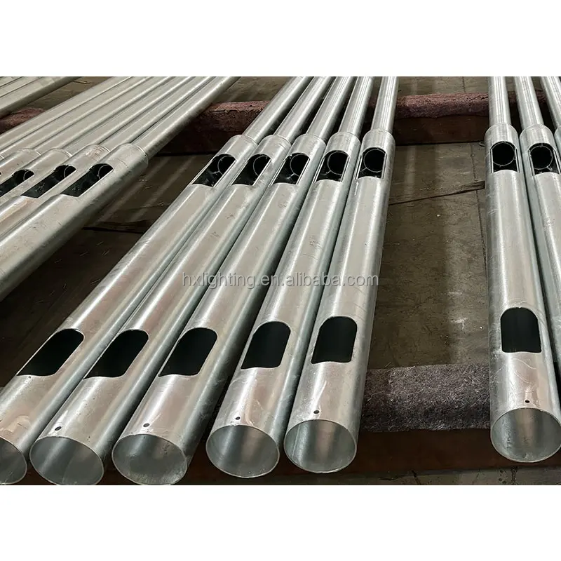 5m-15m galvanized tubular steel poles street lighting poles for sale