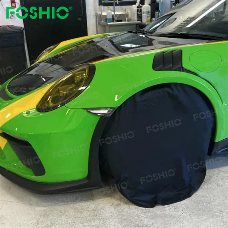 Foshio Customize Logo Window Tint Tool Car Wheel Cover Spare Tire Wheel Bag 4pcs Set