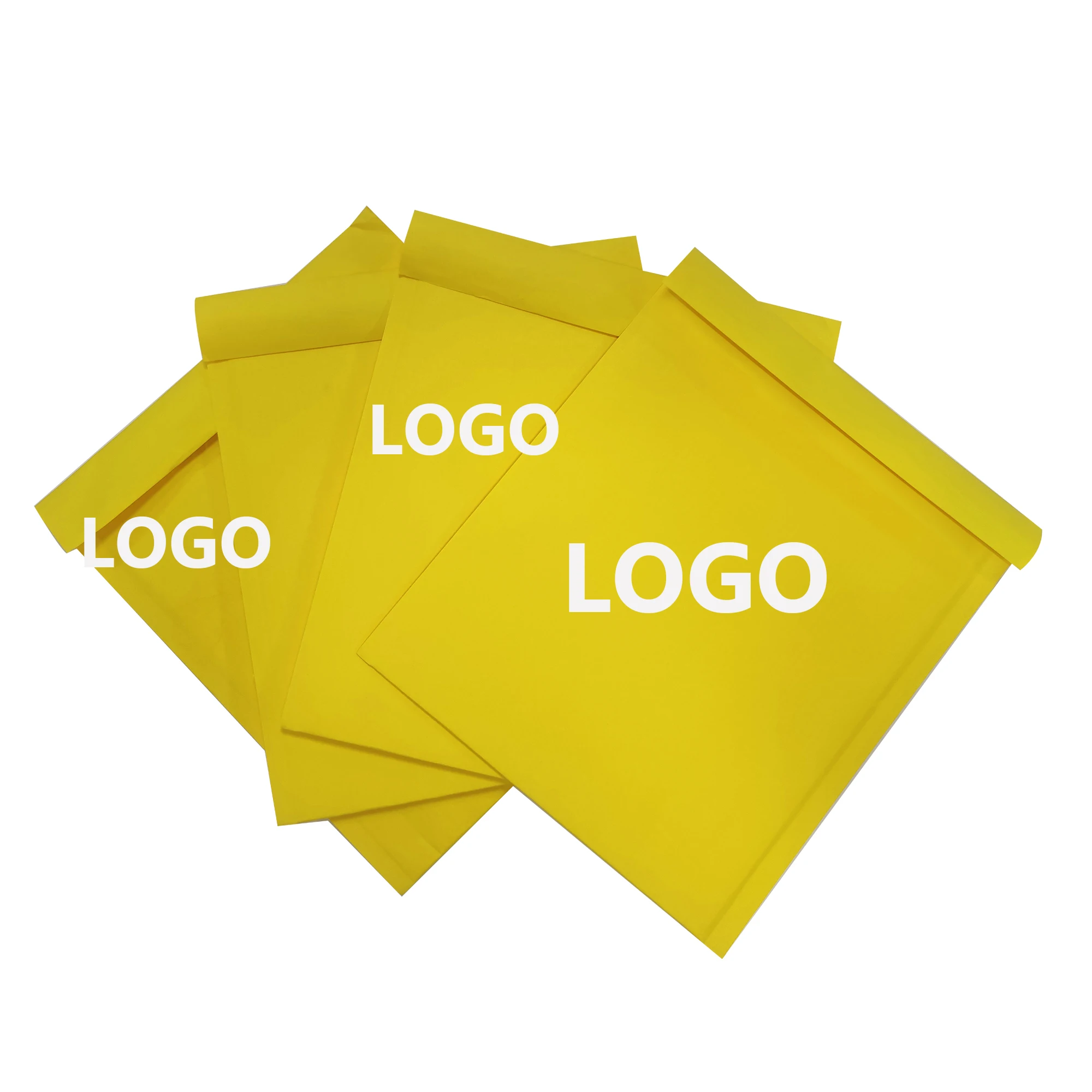 Eco Friendly Custom Biodegradable Kraft Paper Mailing Bag packaging Courier Bag Recyclable Envelopes Bag With Transparent Pocket