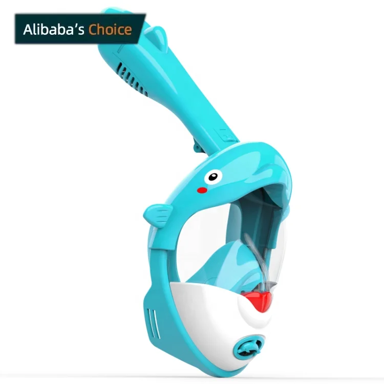 2022 new design panoramic view kids full face snorkel mask