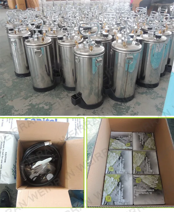 Hand Pump Stainless Steel Sprayer round Shape Manual Model for Agriculture Use