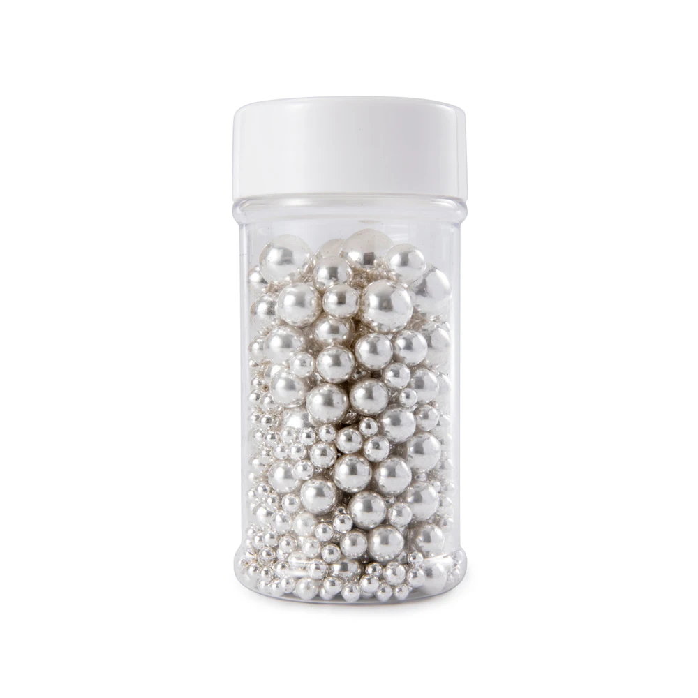 Wholesale Party Baking Supplies 85g Silver Mixed Sized Cake Decoration Baking Tools Sprinkles Sugar Pearl