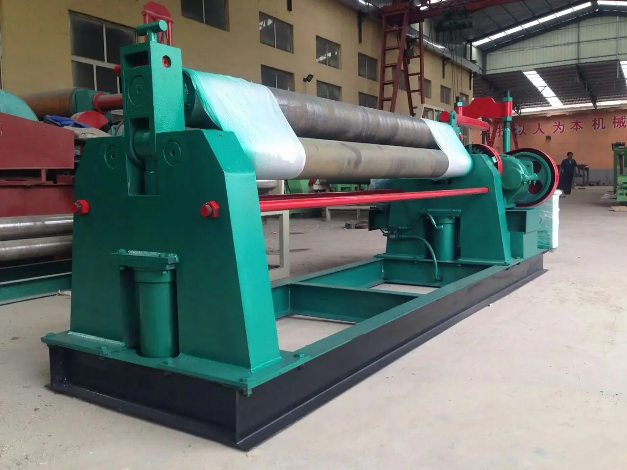 W11 factory price automatic hydraulic CNC 3-roller metal sheet plate bending rolling machine