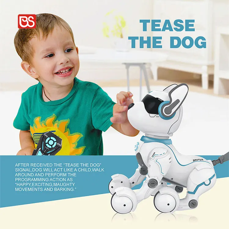 BS Programing Smart Rc Electronic Dancing Educational Pet Robot Manufacture Stunt Electronic Type Dog Toy Custom For Kids