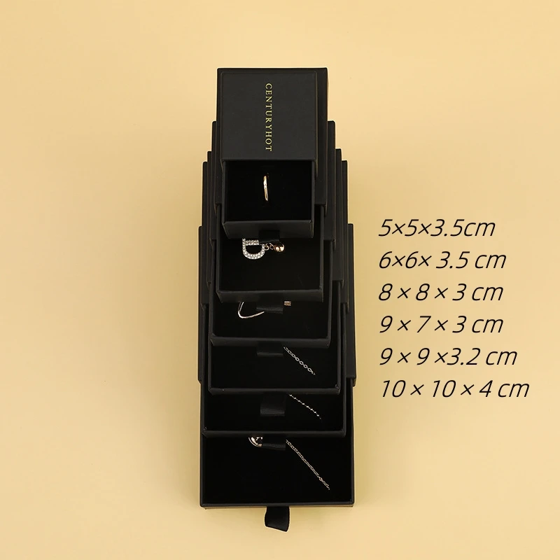 Custom logo Wholesale White Jewelry Drawer Packaging Paper Box Bracelet Ring Earring Necklace Jewelry gift Box