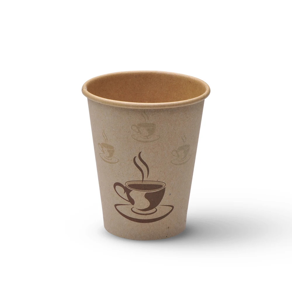 small size 6.5oz hot drinks cup insulated kraft paper drinks cups brown paper cups disposable craft glass for espresso
