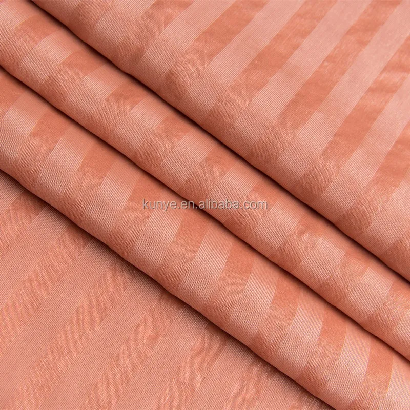 Kunye Textile SS Breathable Satin Stripe Tencel Nylon Chiffon Fabric for Blouse Dress