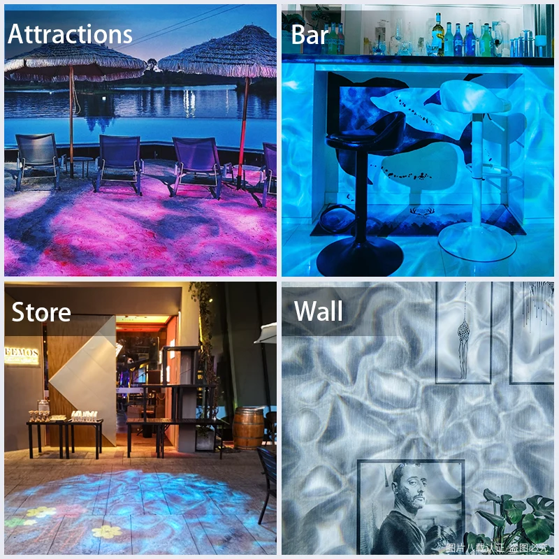 60W Waterproof Outdoor IP67 Water Wave Oecen Effect Projector ocean sea wave projector  ocean daren waves projector