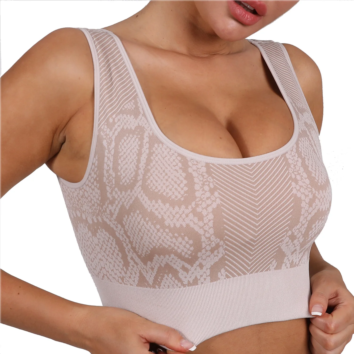 Summer 2021 New Snake Print Sports Fitness Suit Seamless Sports Underwear And Leggings 2 Pieces Women Yoga Set