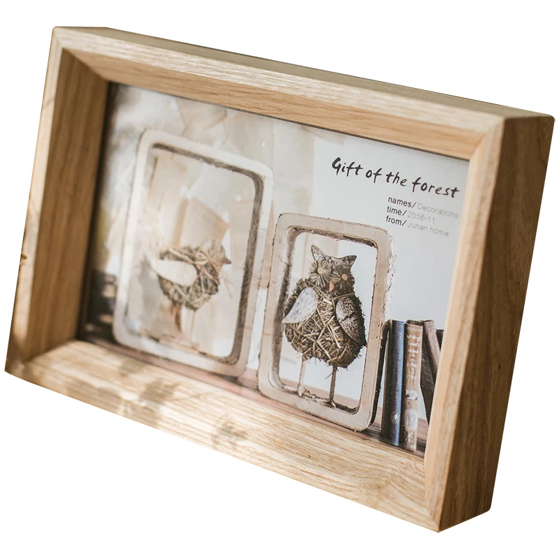 Wholesale customized North American ash wood high-end photo frame picture photo frame wooden photo frame