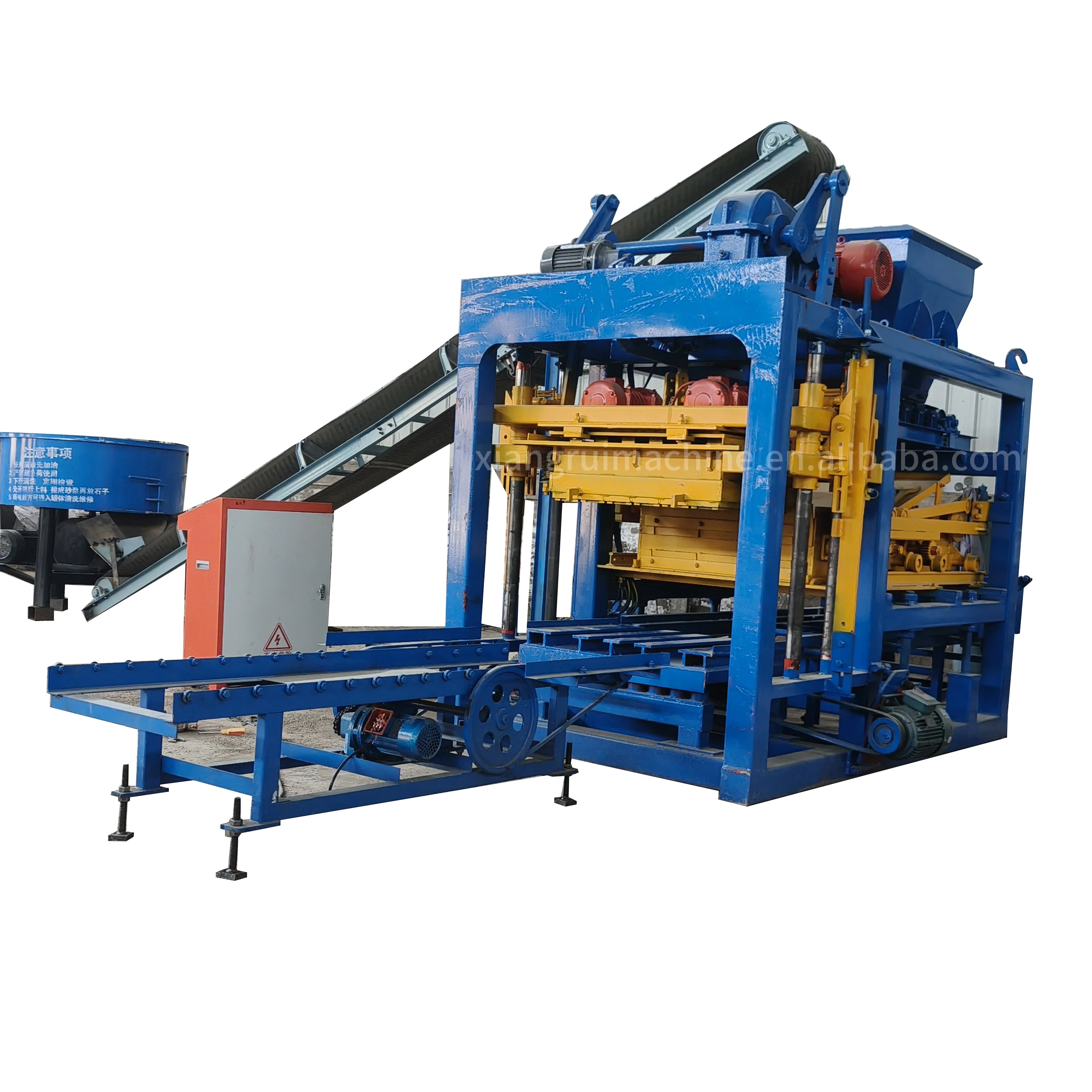 QT4-25Semi automatic block making machine spawning hollow block making machine concrete hollow brick machine