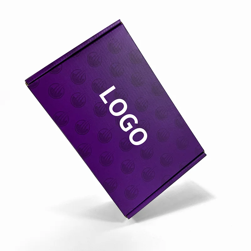 Custom mailer box corrugated Recyclable paper Cardboard custom purple corrugated box paper packaging gift box