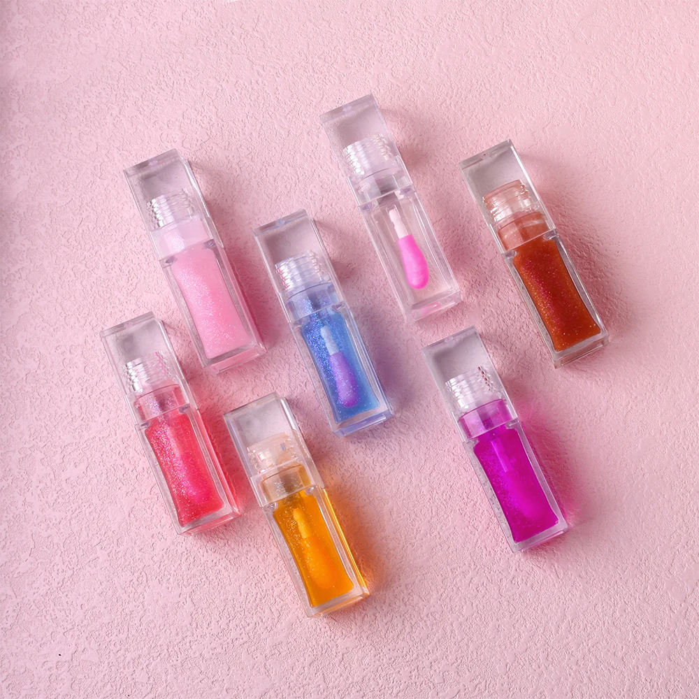 Manufacturers Custom Lip Oil Private Label Organic Fruit Flavor Vitamin-E Moisturizing Color Changing Vegan Lip Oil