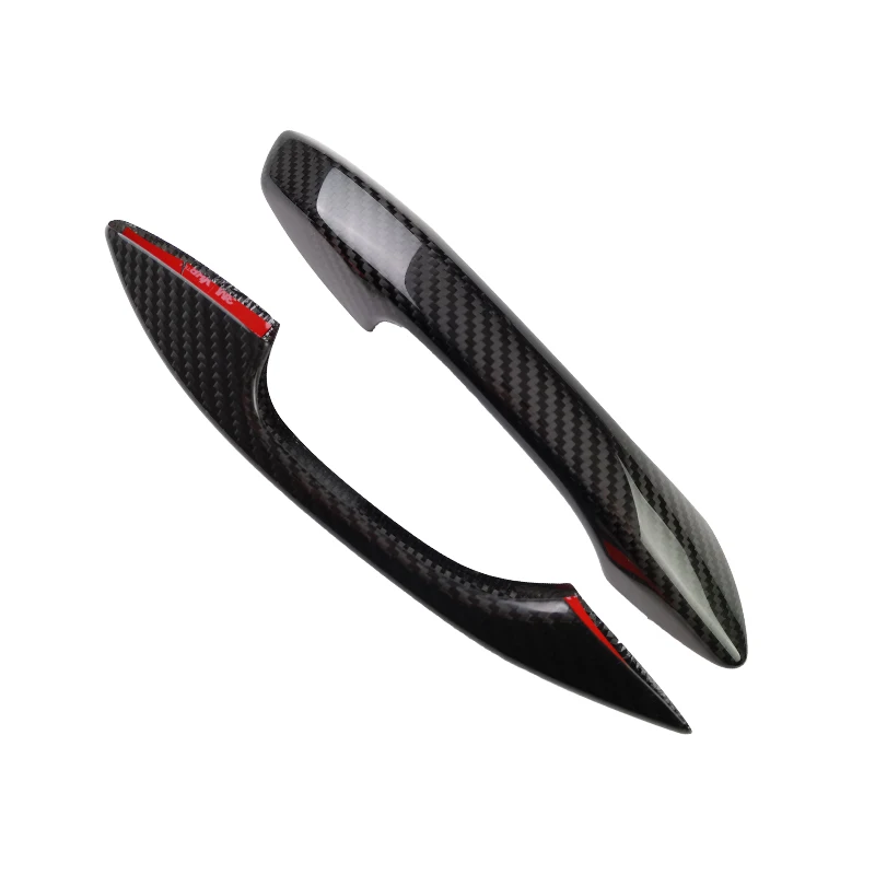 tantan Carbon Fiber Car Exterior Accessories For Porsche 718 Boxster CAYMAN Carbon Fiber Door Handle Cover Sticker